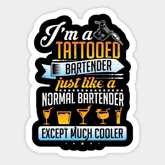 bartender tattoo tattoo tattooed barthender Sticker by OfCA Design